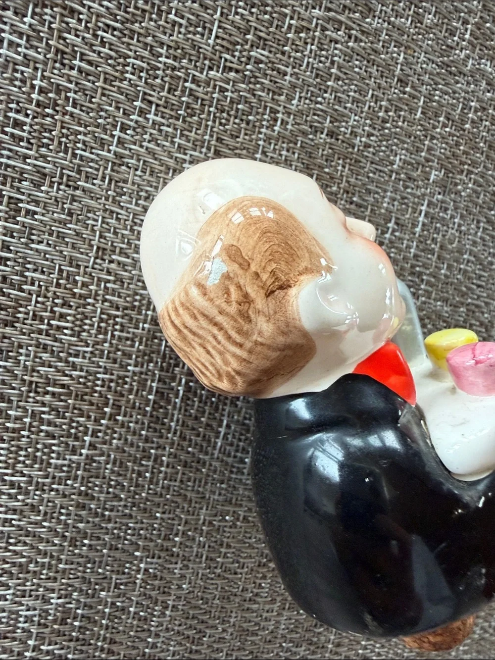 Vintage 1980's Ceramic Butler Bottle Stopper Charming!